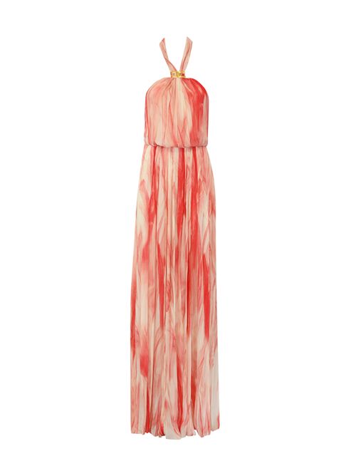 Abito lungo Red Carpet con stampa tulle in viscosa Elisabetta Franchi | ABR4752E2CP9